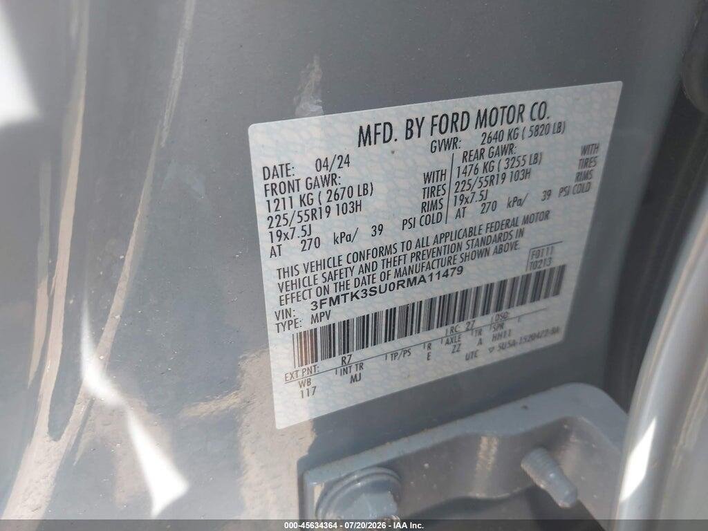 3FMTK3SU0RMA11479 2024 FORD MUSTANG MACH-E photo no. 9