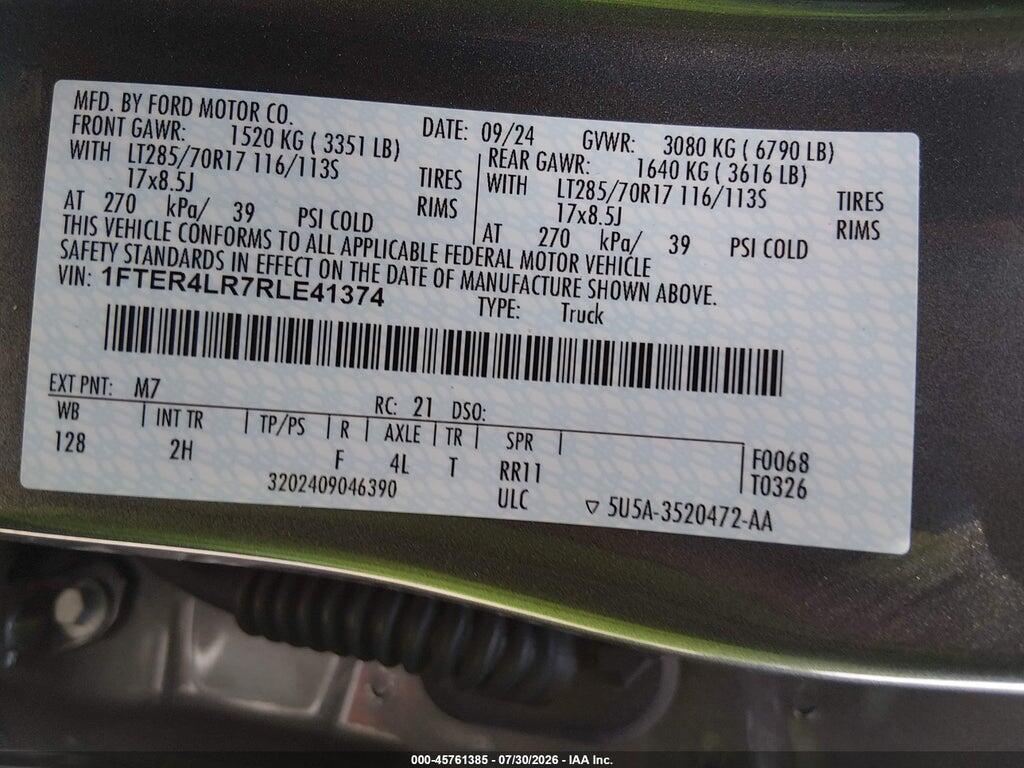 1FTER4LR7RLE41374 2024 FORD RANGER photo no. 9