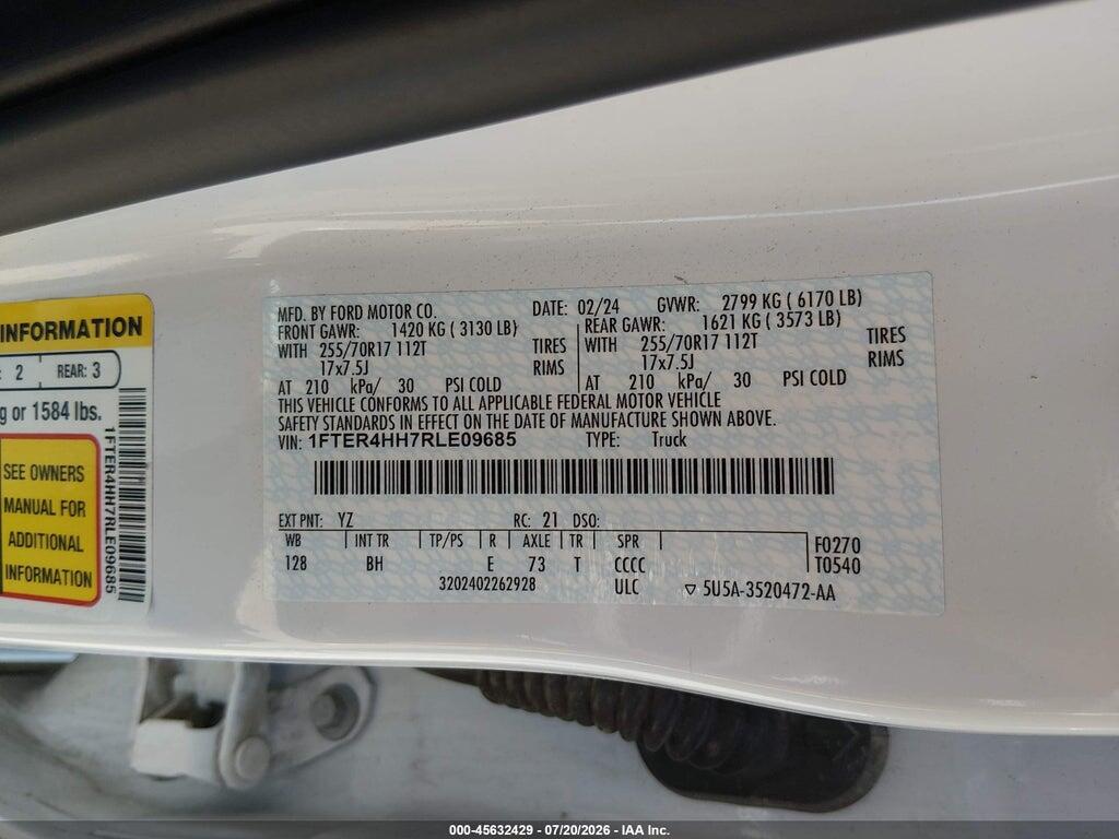 1FTER4HH7RLE09685 2024 FORD RANGER photo no. 9