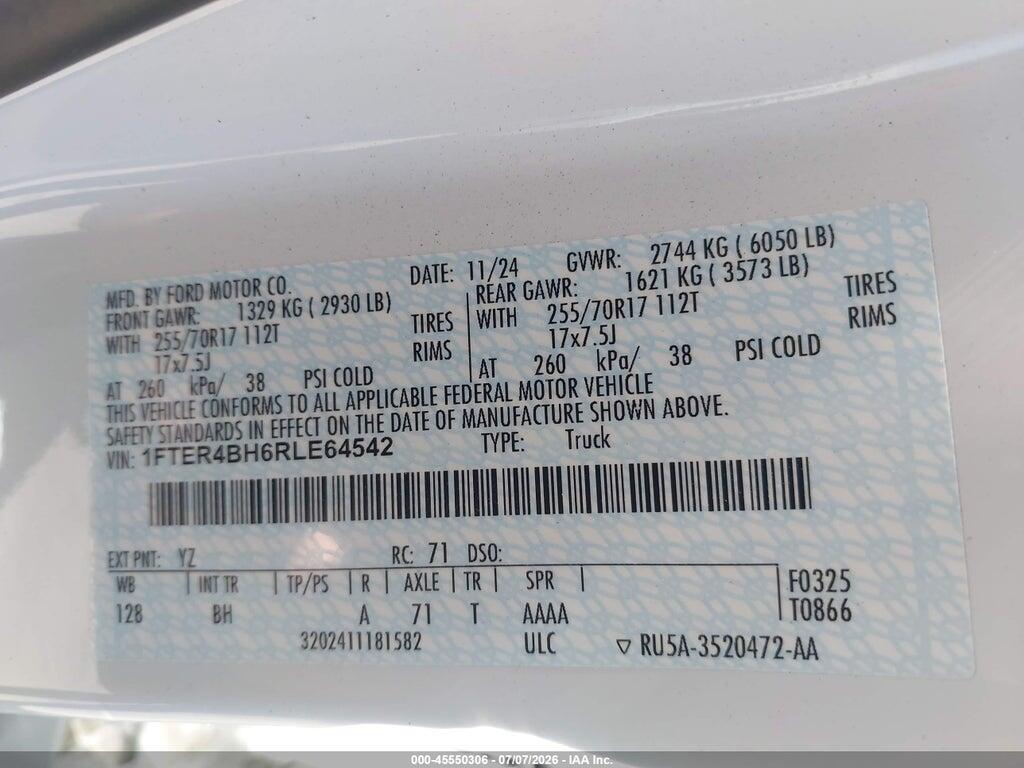 1FTER4BH6RLE64542 2024 FORD RANGER photo no. 9