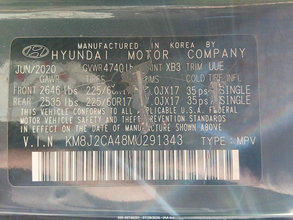 KM8J2CA48MU291343 2021 HYUNDAI TUCSON photo no. 9