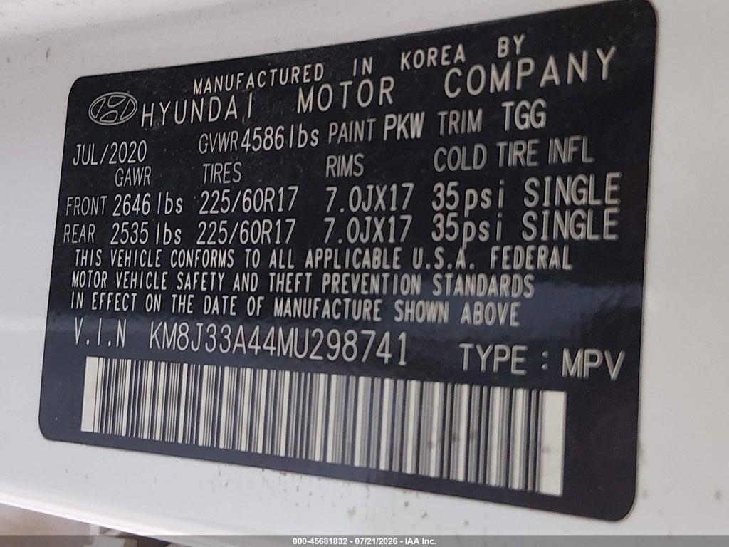 KM8J33A44MU298741 2021 HYUNDAI TUCSON photo no. 9