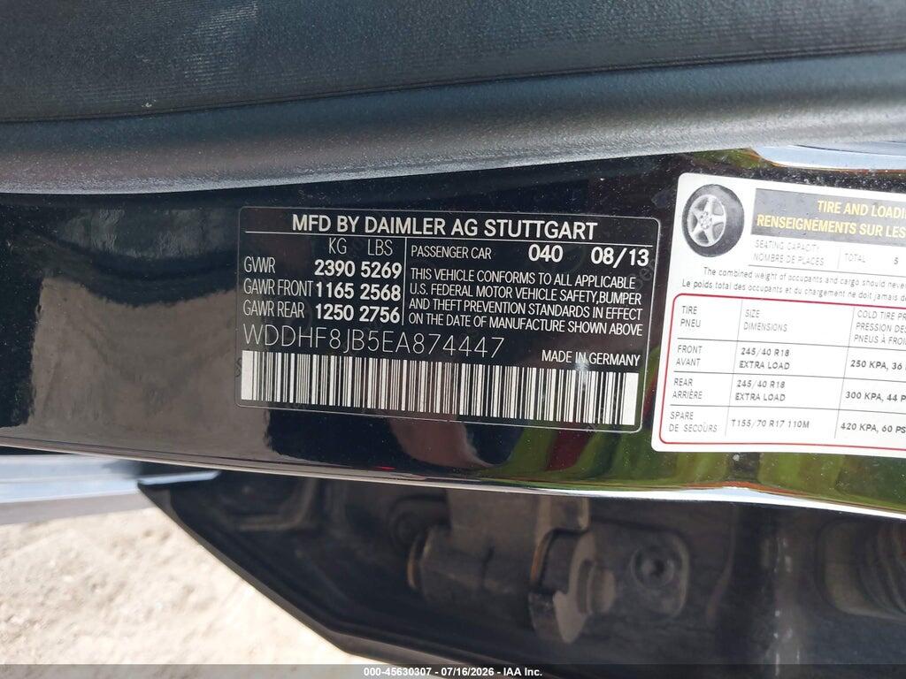 WDDHF8JB5EA874447 2014 MERCEDES-BENZ E 350 photo no. 9