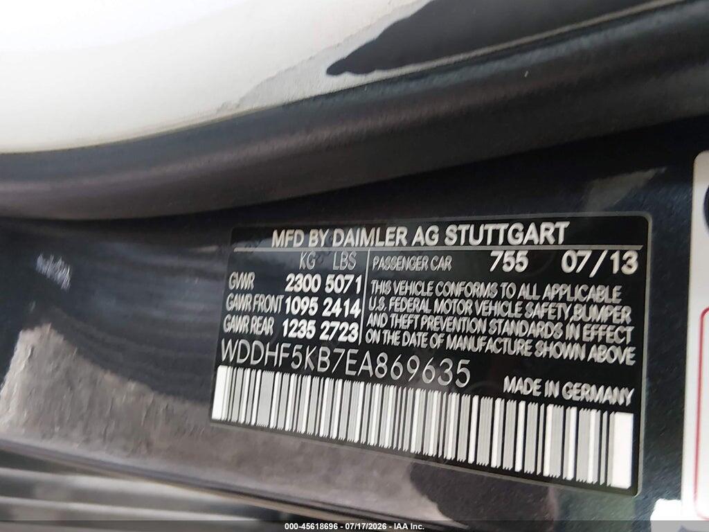 WDDHF5KB7EA869635 2014 MERCEDES-BENZ E 350 photo no. 9