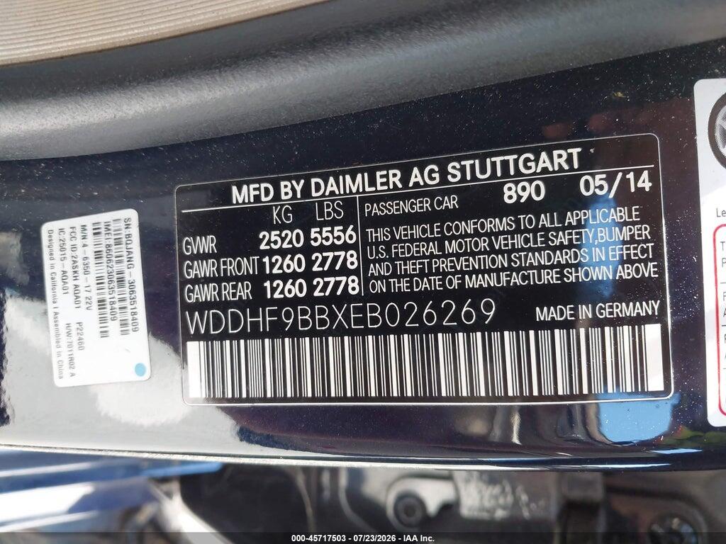 WDDHF9BBXEB026269 2014 MERCEDES-BENZ E 550 photo no. 9