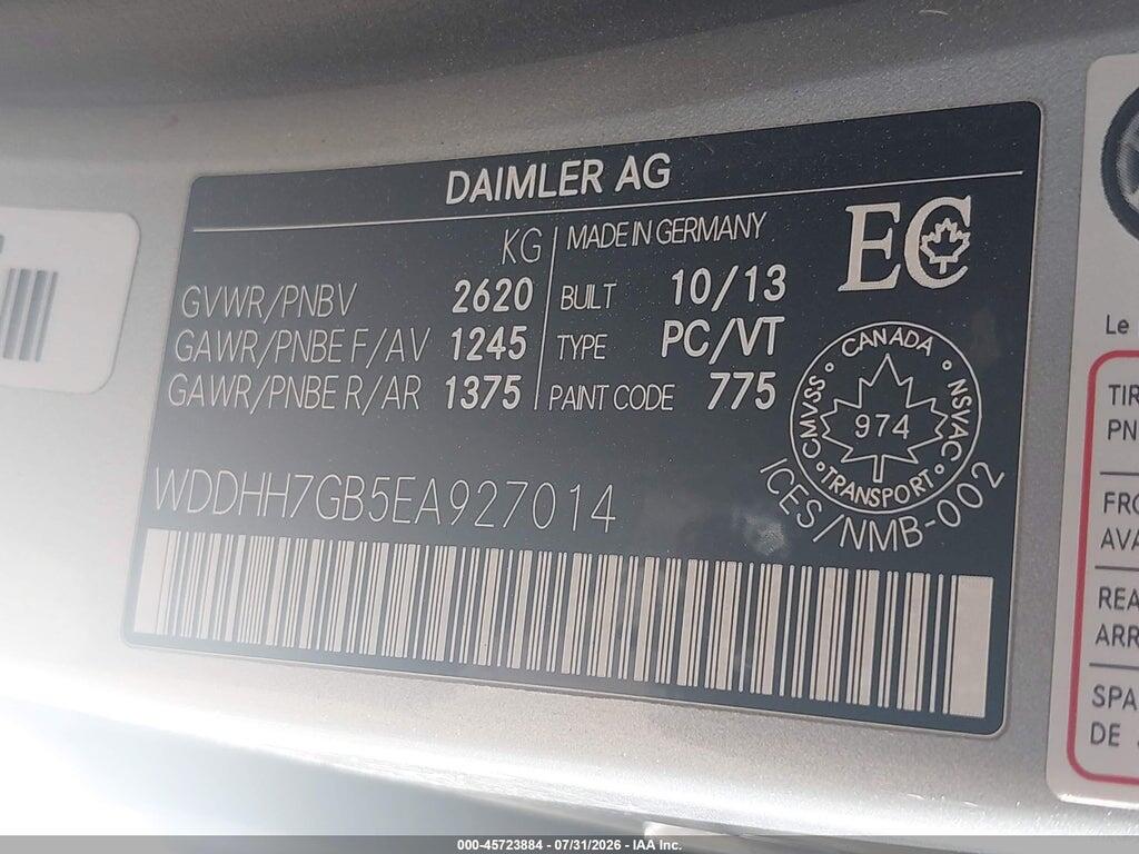 WDDHH7GB5EA927014 2014 MERCEDES-BENZ E 63 AMG photo no. 9