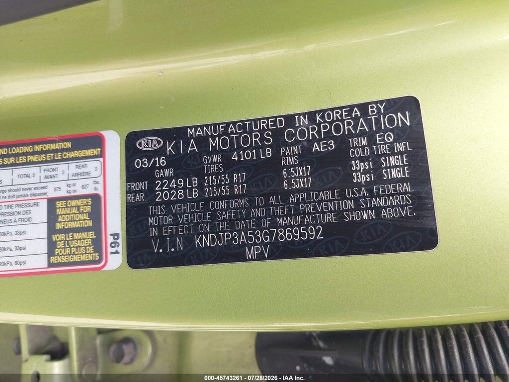 KNDJP3A53G7869592 2016 KIA SOUL photo no. 9