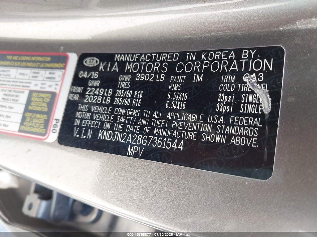 KNDJN2A28G7361544 2016 KIA SOUL photo no. 9