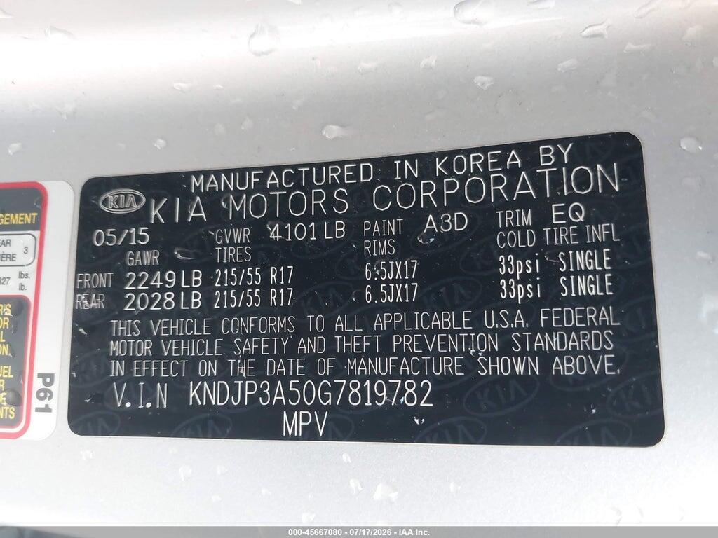KNDJP3A50G7819782 2016 KIA SOUL photo no. 9