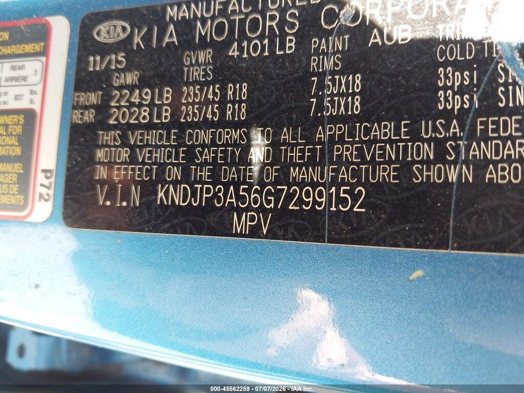 KNDJP3A56G7299152 2016 KIA SOUL photo no. 9