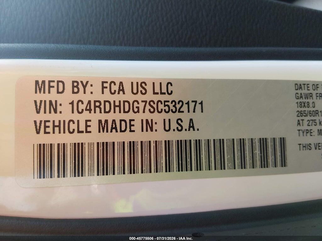 1C4RDHDG7SC532171 2025 DODGE DURANGO photo no. 9