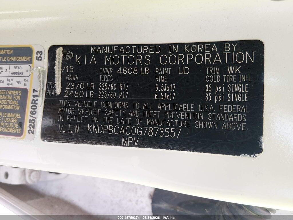 KNDPBCAC0G7873557 2016 KIA SPORTAGE photo no. 9