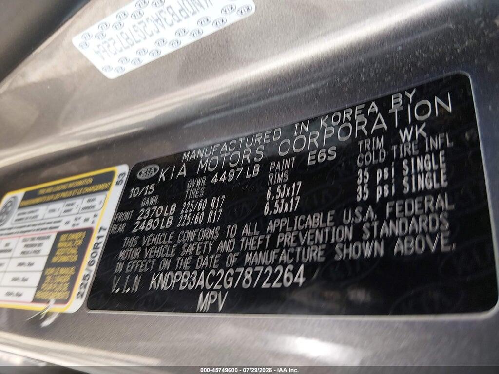 KNDPB3AC2G7872264 2016 KIA SPORTAGE photo no. 9