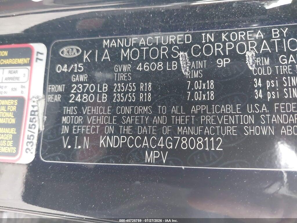 KNDPCCAC4G7808112 2016 KIA SPORTAGE photo no. 9