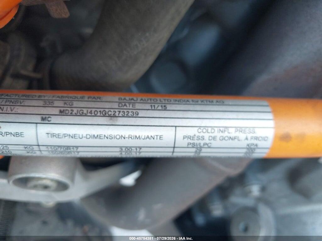 MD2JGJ401GC273239 2016 KTM RC 390 photo no. 10