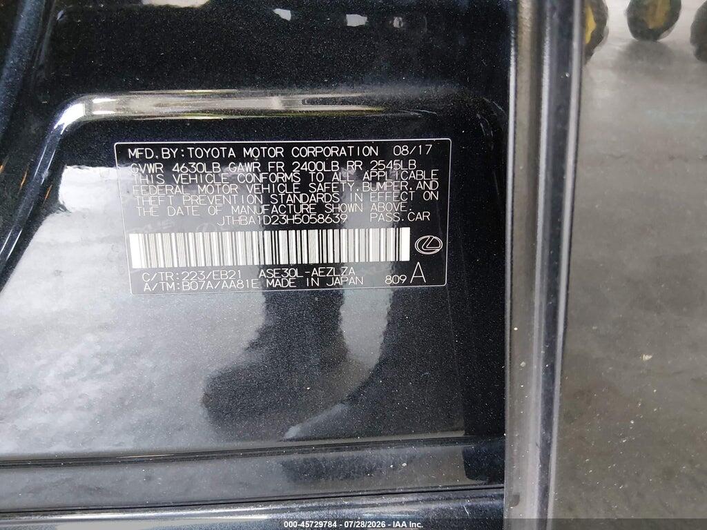 JTHBA1D23H5058639 2017 LEXUS IS 200T photo no. 9