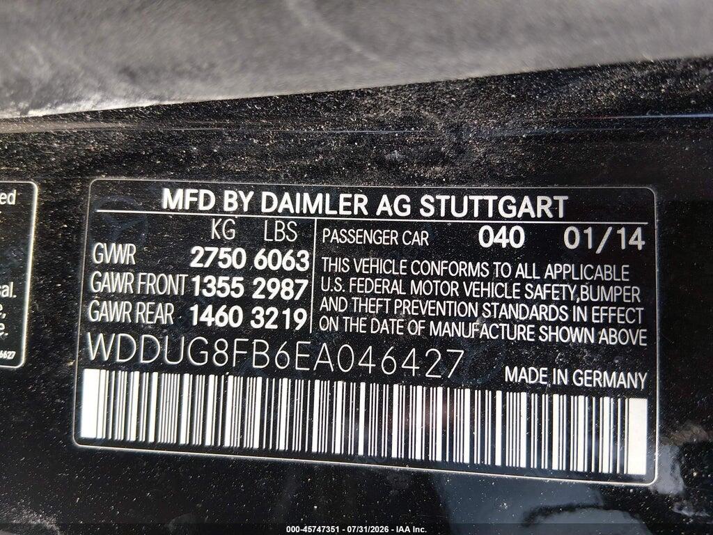 WDDUG8FB6EA046427 2014 MERCEDES-BENZ S 550 photo no. 9