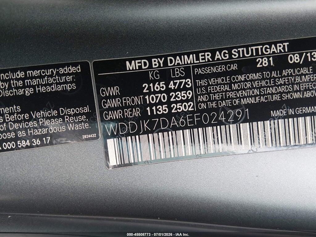 WDDJK7DA6EF024291 2014 MERCEDES-BENZ SL 550 photo no. 9