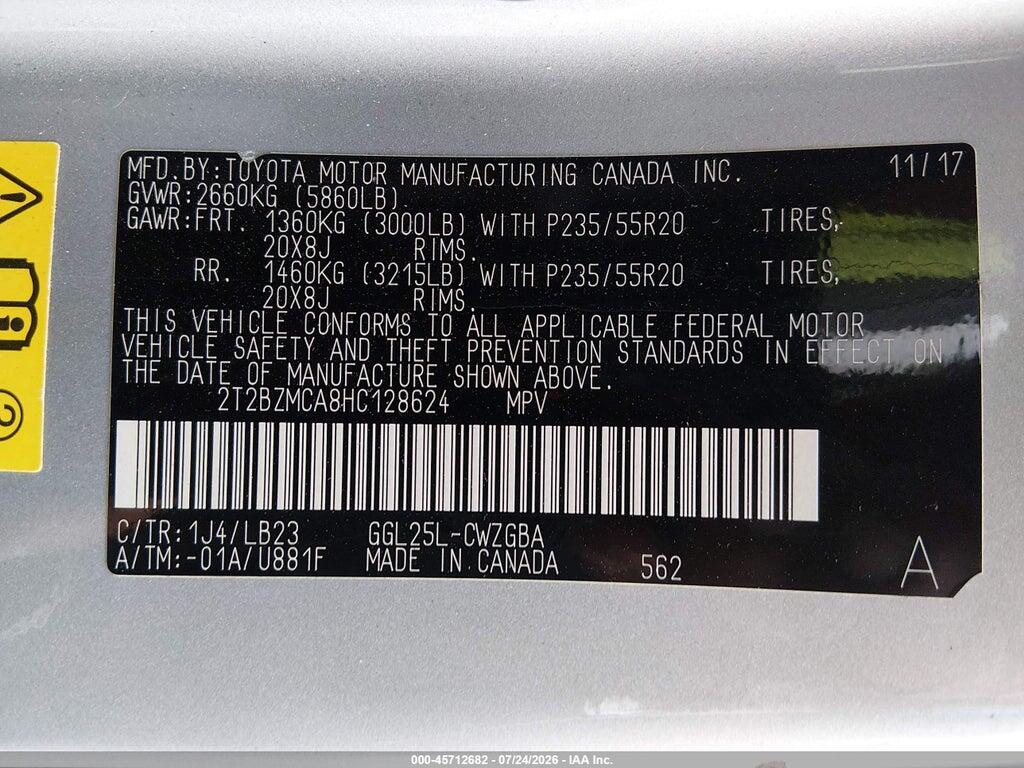 2T2BZMCA8HC128624 2017 LEXUS RX 350 photo no. 9