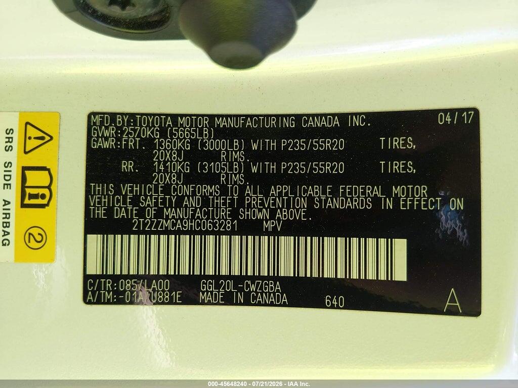 2T2ZZMCA9HC063281 2017 LEXUS RX 350 photo no. 9
