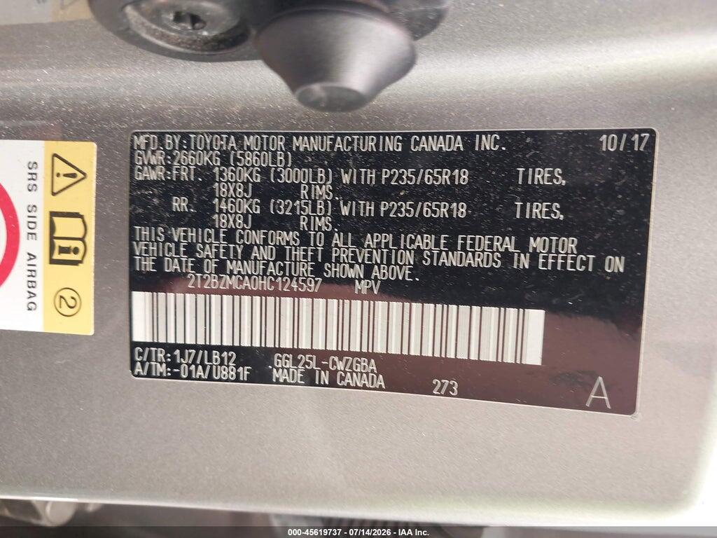 2T2BZMCA0HC124597 2017 LEXUS RX 350 photo no. 9