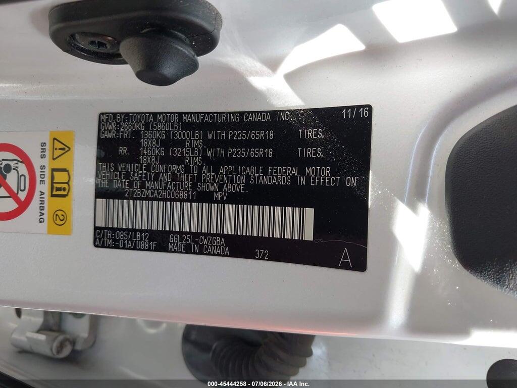 2T2BZMCA2HC068811 2017 LEXUS RX 350 photo no. 9