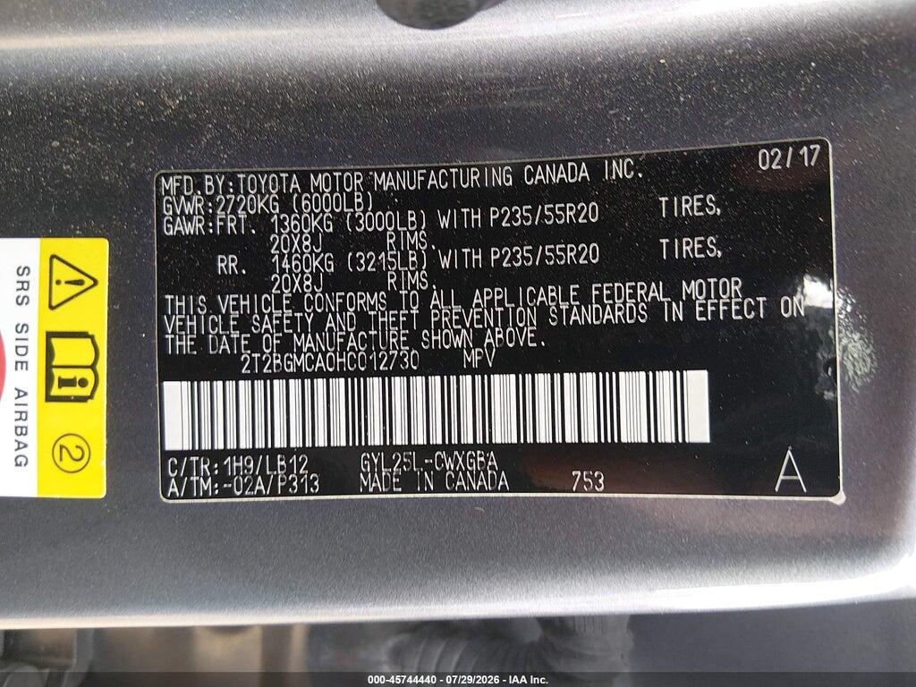 2T2BGMCA0HC012730 2017 LEXUS RX 450H photo no. 9