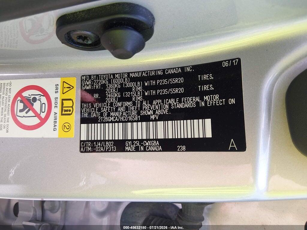 2T2BGMCA7HC016581 2017 LEXUS RX 450H photo no. 9