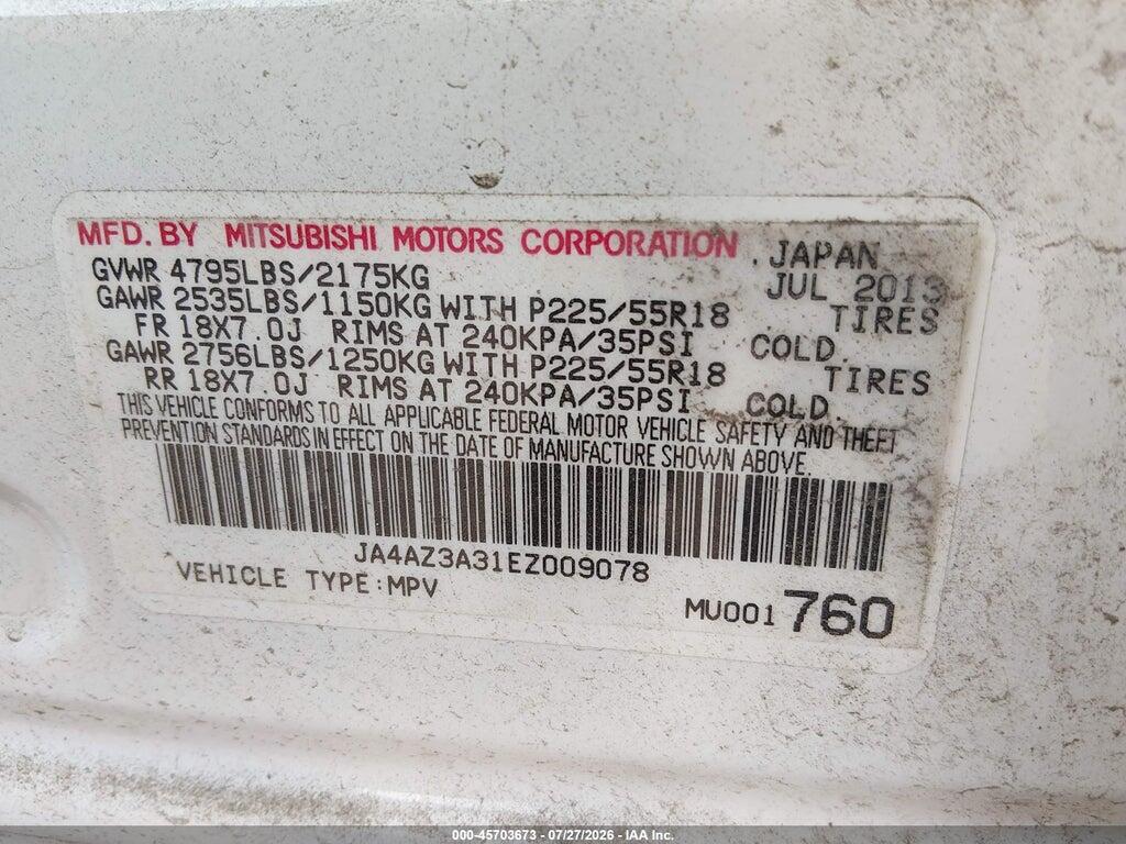 JA4AZ3A31EZ009078 2014 MITSUBISHI OUTLANDER photo no. 9