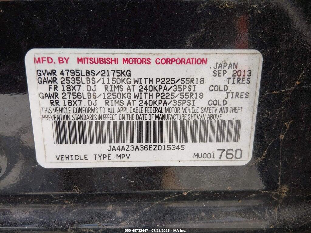JA4AZ3A36EZ015345 2014 MITSUBISHI OUTLANDER photo no. 9