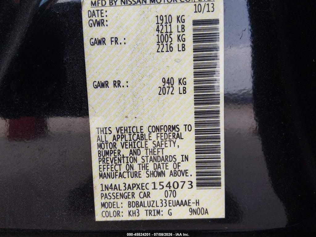 1N4AL3APXEC154073 2014 NISSAN ALTIMA photo no. 9