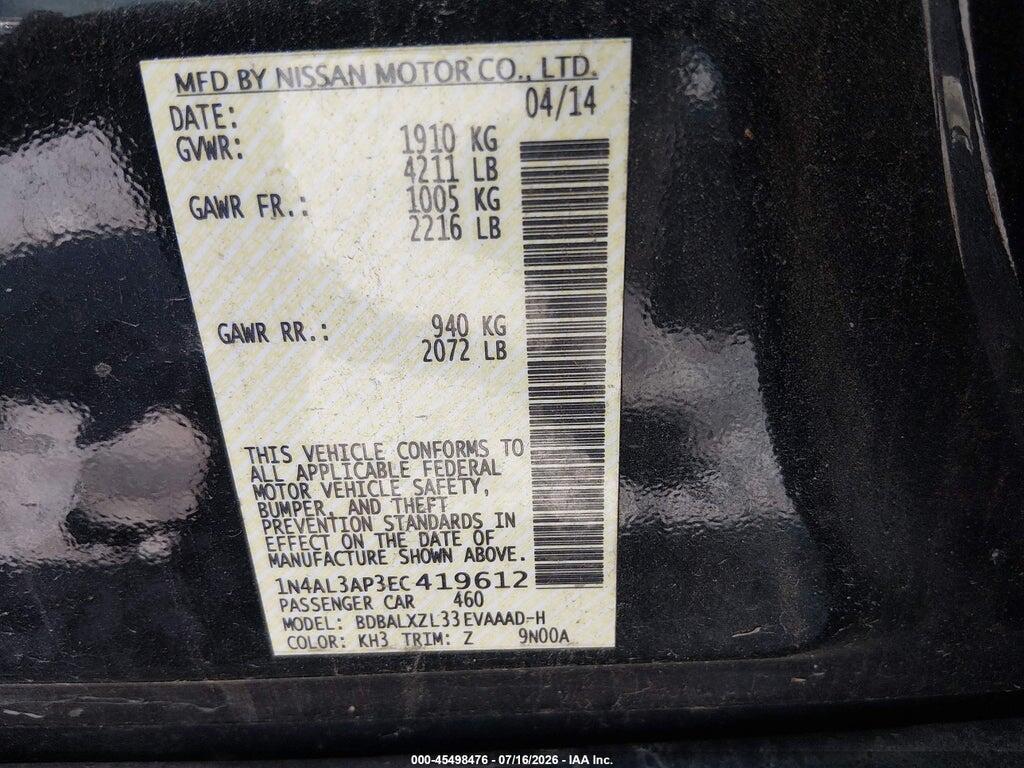 1N4AL3AP3EC419612 2014 NISSAN ALTIMA photo no. 9
