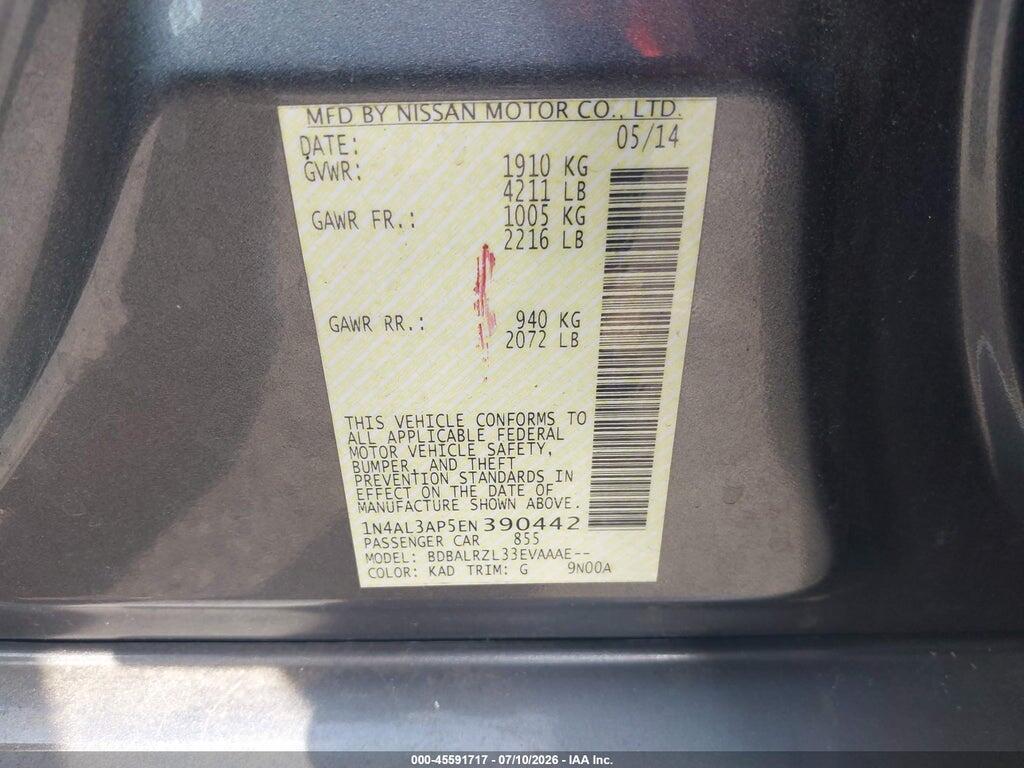1N4AL3AP5EN390442 2014 NISSAN ALTIMA photo no. 9