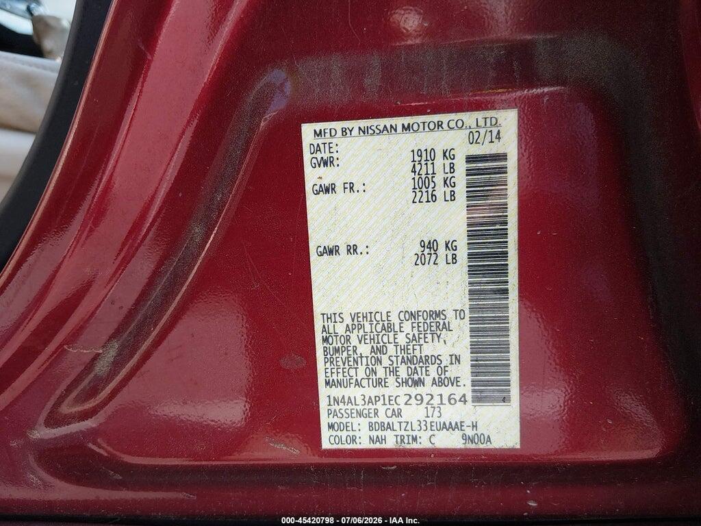 1N4AL3AP1EC292164 2014 NISSAN ALTIMA photo no. 9