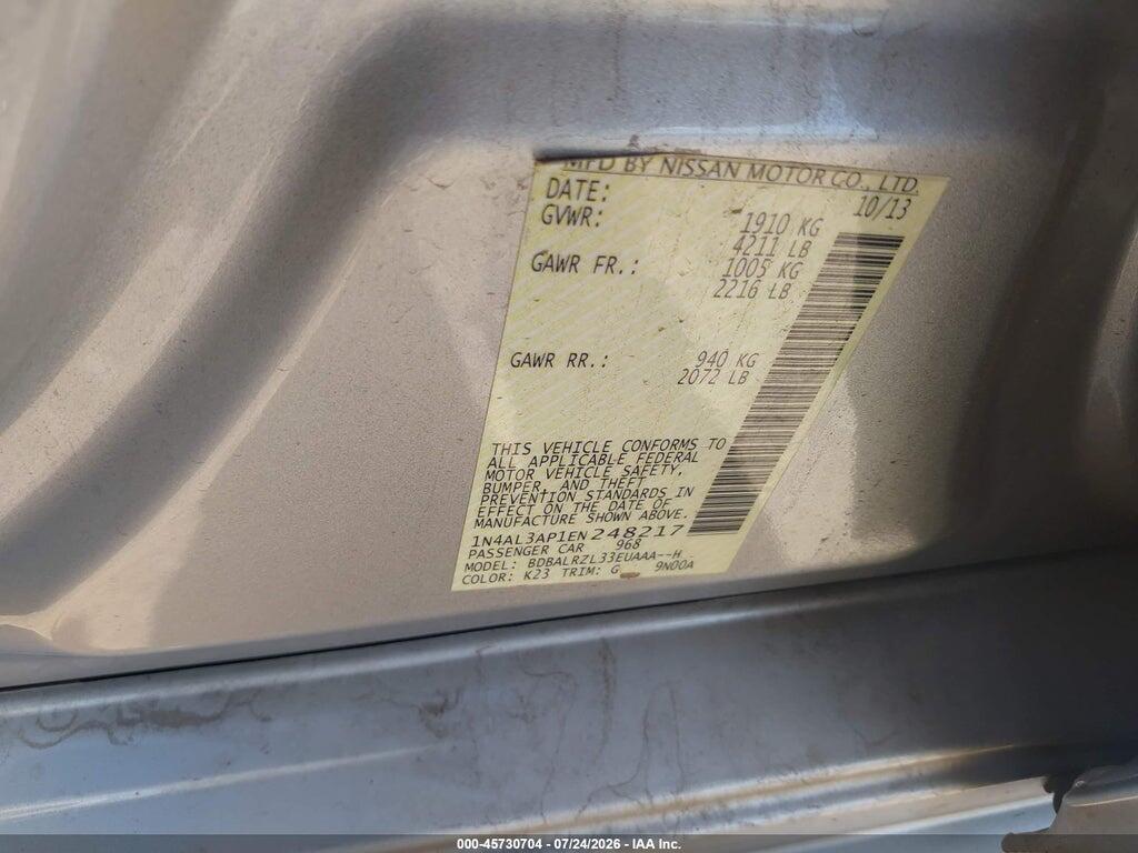 1N4AL3AP1EN248217 2014 NISSAN ALTIMA photo no. 9