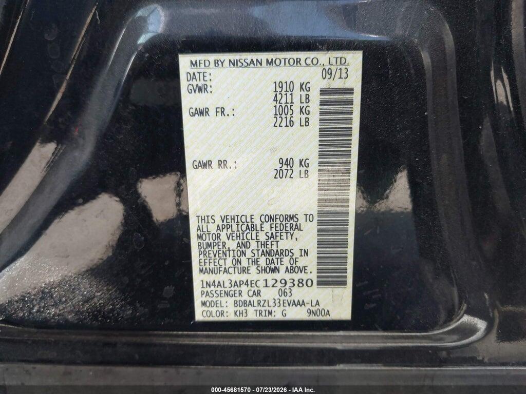 1N4AL3AP4EC129380 2014 NISSAN ALTIMA photo no. 9