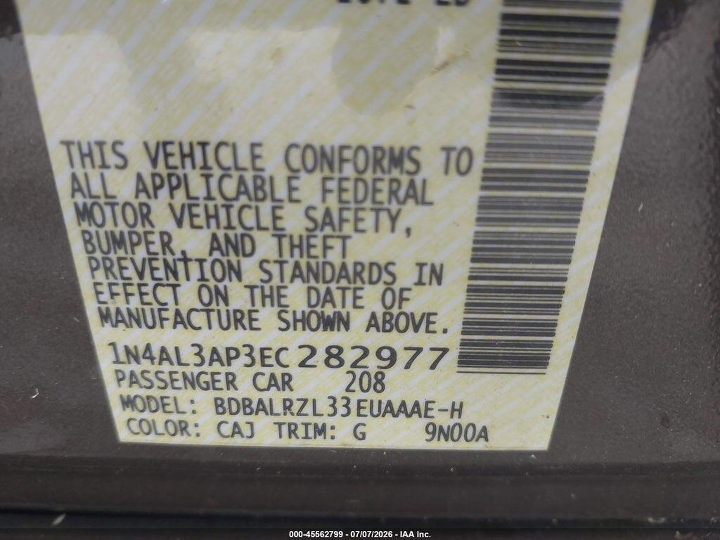 1N4AL3AP3EC282977 2014 NISSAN ALTIMA photo no. 9