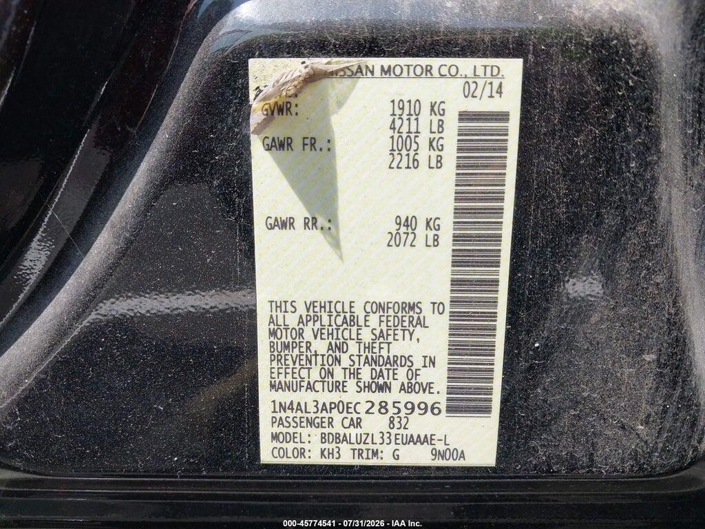 1N4AL3AP0EC285996 2014 NISSAN ALTIMA photo no. 9