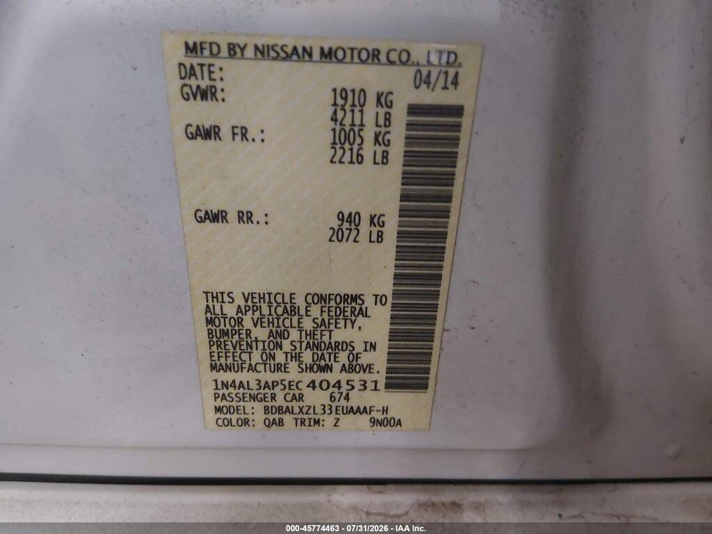 1N4AL3AP5EC404531 2014 NISSAN ALTIMA photo no. 9
