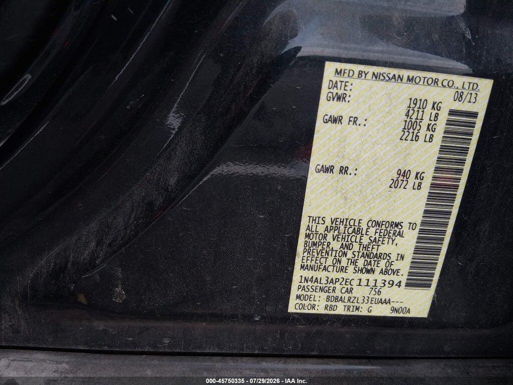 1N4AL3AP2EC111394 2014 NISSAN ALTIMA photo no. 9