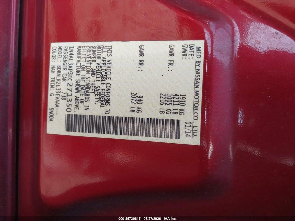 1N4AL3AP3EC271350 2014 NISSAN ALTIMA photo no. 9