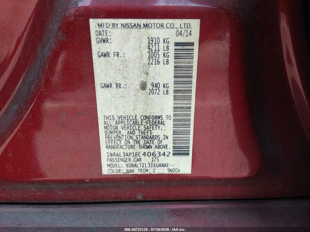 1N4AL3AP1EC406342 2014 NISSAN ALTIMA photo no. 9