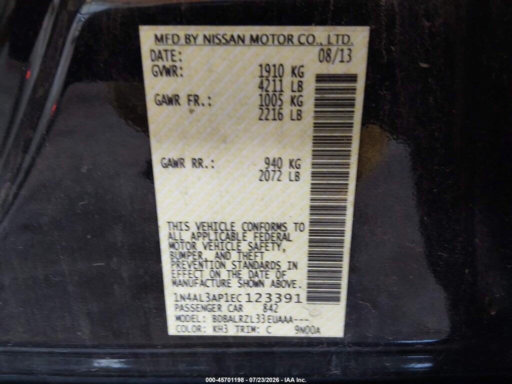 1N4AL3AP1EC123391 2014 NISSAN ALTIMA photo no. 9