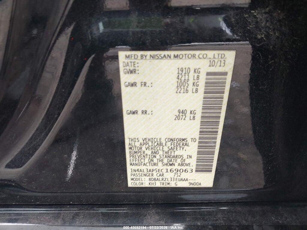 1N4AL3AP5EC169063 2014 NISSAN ALTIMA photo no. 9