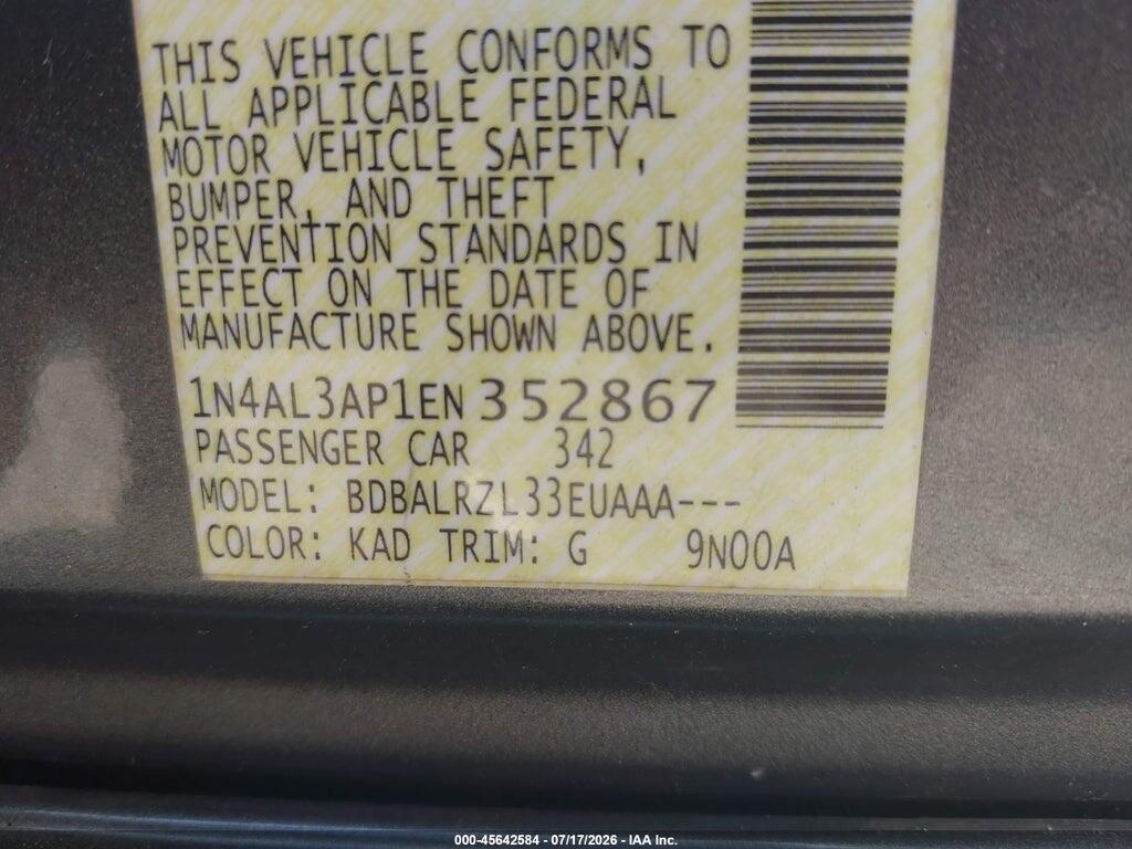 1N4AL3AP1EN352867 2014 NISSAN ALTIMA photo no. 9
