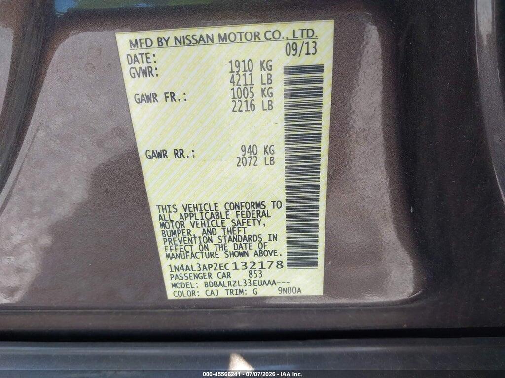 1N4AL3AP2EC132178 2014 NISSAN ALTIMA photo no. 9