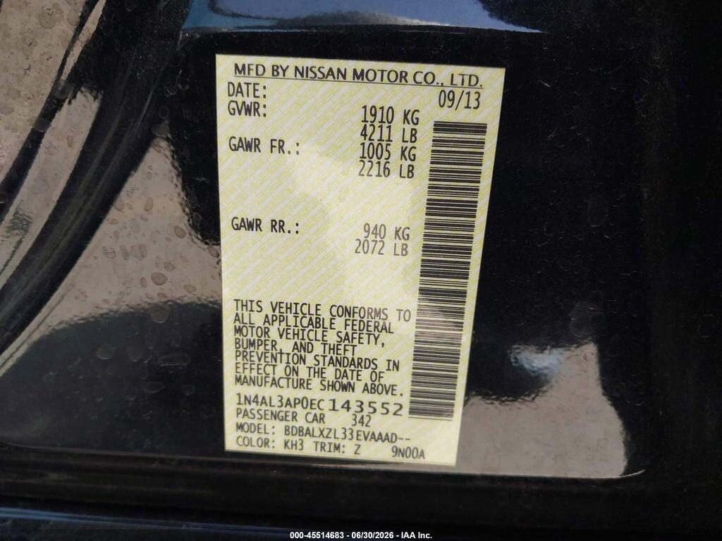 1N4AL3AP0EC143552 2014 NISSAN ALTIMA photo no. 9