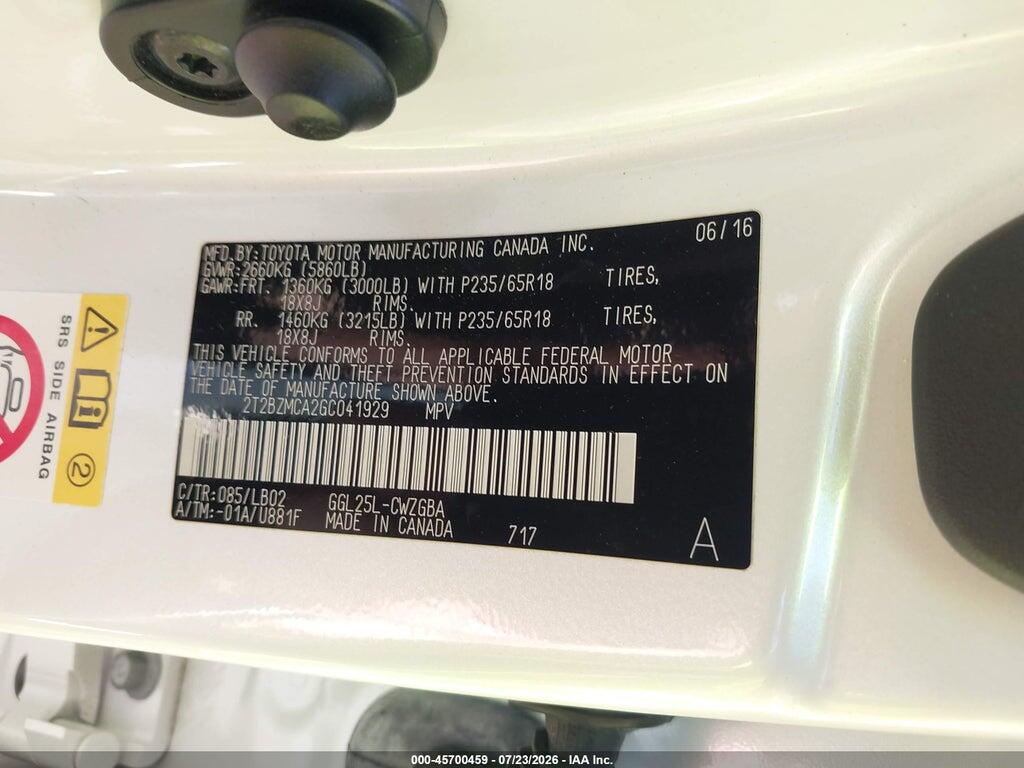 2T2BZMCA2GC041929 2016 LEXUS RX 350 photo no. 9