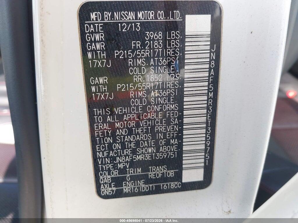 JN8AF5MR3ET359751 2014 NISSAN JUKE photo no. 9
