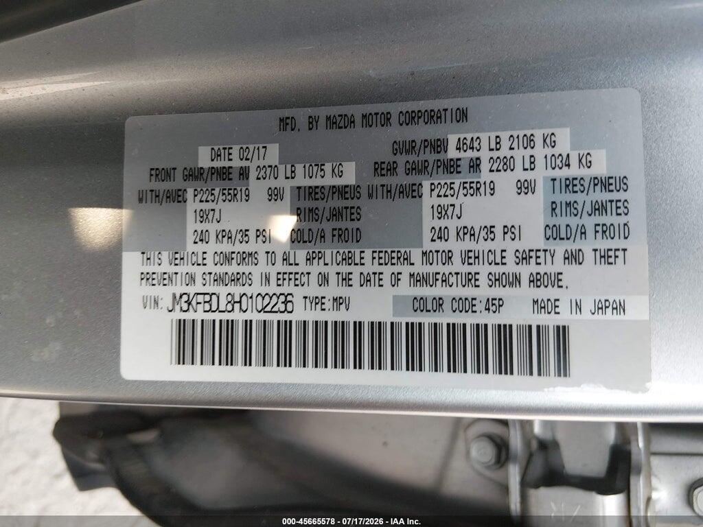 JM3KFBDL8H0102236 2017 MAZDA CX-5 photo no. 9